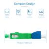 Duogalia 10-Pack SCAPC Male to LCUPC Female Singlemode Adapter Fiber Optic Connector FTTH Convertor for Visual Fault Locator view 2