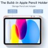 Akkerds Compatible with iPad (A16) 11th Generation Case 11 Inch 2025, for iPad 10th Generation Case 10.9 Inch 2022 with Pencil Holder, Slim Trifold Stand Protective Cover with Soft TPU Back, Rose Pink view 4