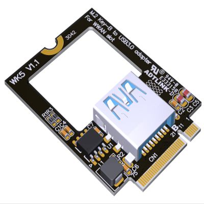 ADTLINK M.2 B-Key WWAN 4G Network Card Slot to USB3.0 Interface Adapter