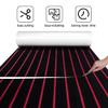 FOCEAN Boat Flooring EVA Foam Boat Decking Faux Teak Marine Flooring Marine Mat Sheet for Motorboat RV Yacht Kayak Surfboard, 94.5''x 15.7'', Black with Red Lines view 2