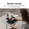 2023 HUION Inspiroy 2 Large Drawing Tablet, 10x6inch Art Tablet with Scroll Wheel 3-Set 8 Customized Keys Battery-Free Stylus, Graphics Tablet for Drawing, Design, Work with Mac, PC & Mobile, Black view 4