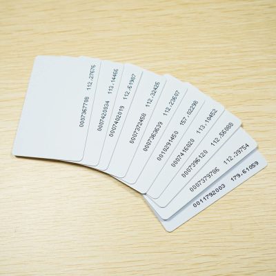 BOMFLORE RFID Access Control Keycard, 125khz EM4100, 100pcs, White