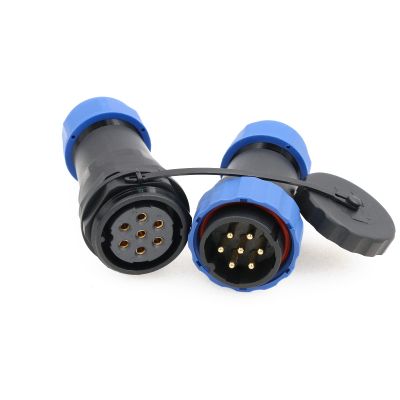 ZBLZGP SD28 7 Pin Waterproof Connector Docking Electrical Cable Power LED Light Bulkhead Connector Plug Socket Panel Mount Industrial Aviation 25A