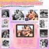 ESOXOFFORE Instant Print Camera for Kids, Christmas Birthday Gifts Girls Boys Age 3-12, HD Digital Video Cameras Toddler, Portable Toy 3 4 5 6 7 8 9 10 Year Old Girl with 32GB SD Card-Pink view 3