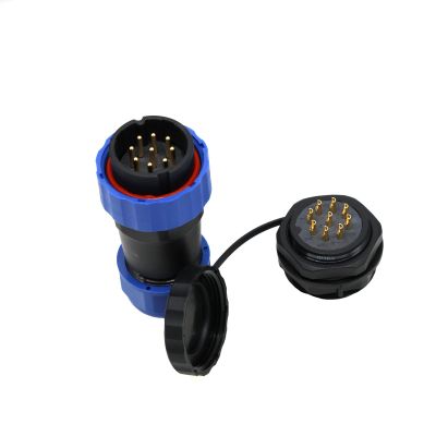 ZBLZGP SD28 9 Pin Connector Waterproof Power Supply Panel Mount Plug Socket Aviation Bulkhead Industrial Circular Power 28mm Connector