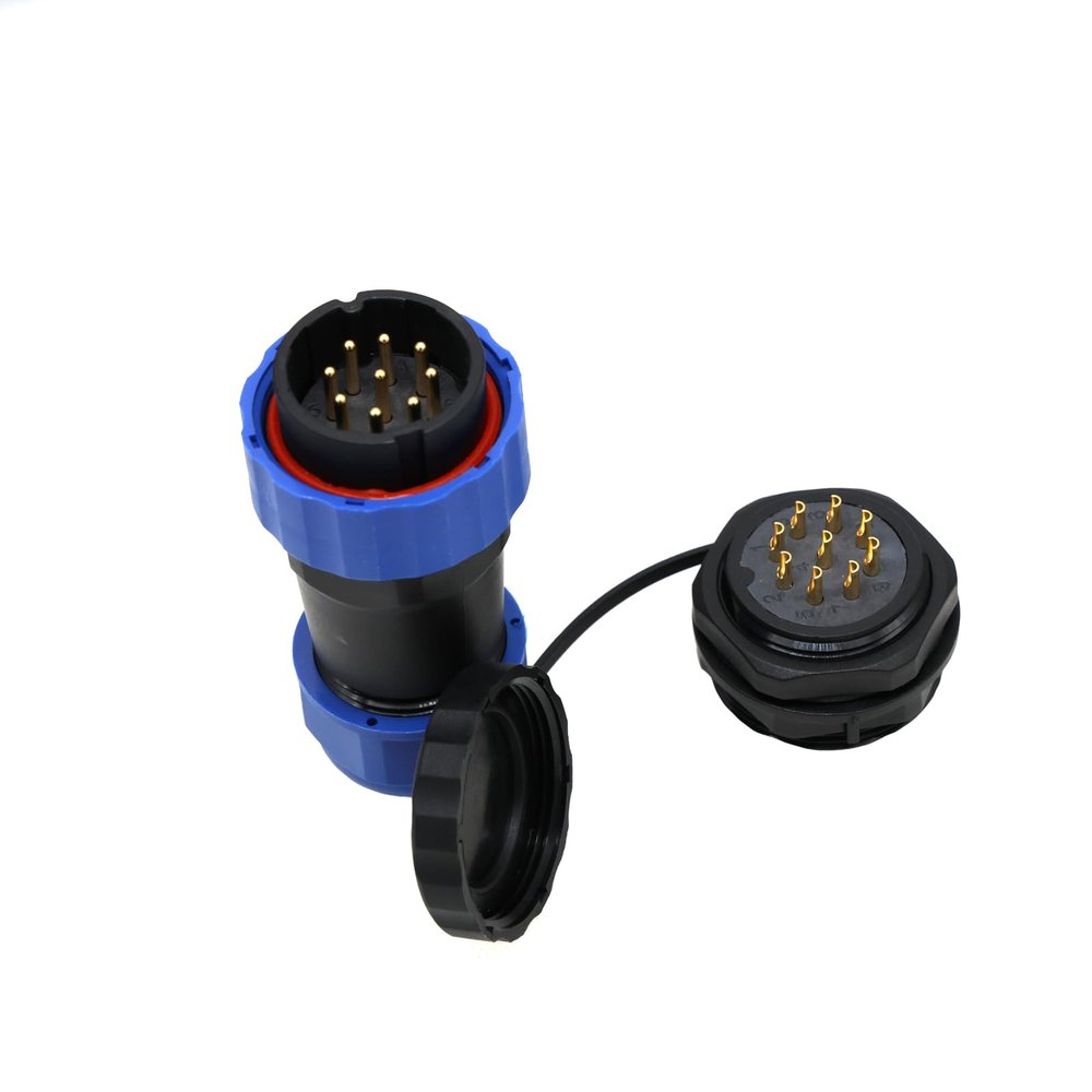 ZBLZGP SD28 9 Pin Connector Waterproof Power Supply Panel Mount Plug Socket Aviation Bulkhead Industrial Circular Power 28mm Connector