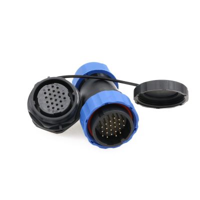 ZBLZGP SD28 22 Pin Connector Panel Mount Male Female Plug Socket Electrical Wire Waterproof Aviation LED Power Cable Bulkhead Circular Connector 5A