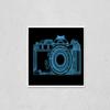 HardPress Wall Art Poster Print of DSLR SLR Camera (3D Xray Blue Transparent) view 1