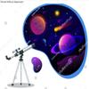 Wall Art Poster Print of Isometric Astronomical Observatory Dome. Astronomical Cosmos. Astronomer Looking Through Telescope on Planets, Stars and Comets. Astronomical Telescope Tube and Cosmos. view 2