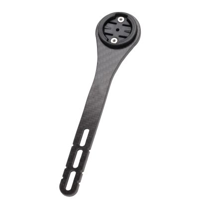 Cycling Computer Mount, Carbon Fiber Lightweight Bike GPS Holder Extended Out Front for Road Cyclists, Mountain Bikers, Commuters