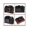 AFGRAPHIC Camera Case Genuine Leather Wine Red Protective Half Body Cover Base Case with Bottom Opening Version for Fujifilm X-T5 mirrorless Digital Camera, Red, Half Body Base Case view 2