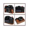 AFGRAPHIC Camera Case Oily Leather Coffee Protective Half Body Cover Base Case with Bottom Opening Version for Fujifilm X-T5 mirrorless Digital Camera, Brown, Half Body Base Case view 2