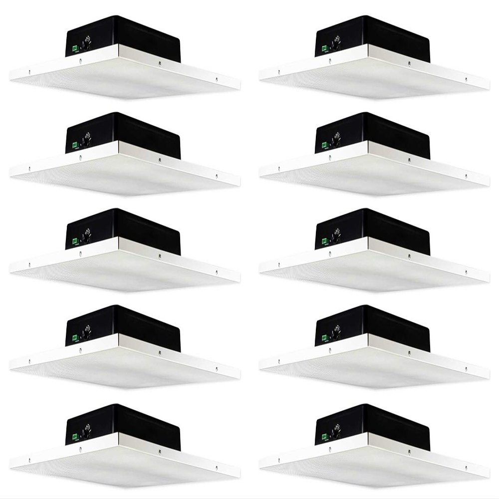 Rockville 10 DCS8T 70V Commercial Drop Ceiling Tile Speakers 4 Office/Restaurant