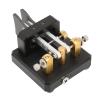 CW Morse Code Key, Automatic Morse Telegraph Key CNC Machining Pure Silver Contacts Shortwave Portable Mini Double Paddle for Camping for Radio Enthusiasts (Black) view 2