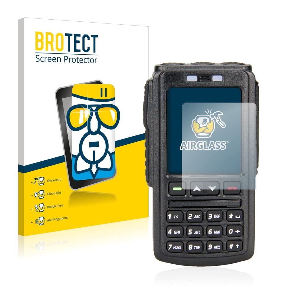 brotect Glass Screen Protector Film Compatible with Anytone BT-01 - Glass-Foil 9H Protection [Scratch Resistant, High Clarity]