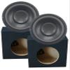 AUDIOTEK 2X K710 10" Professional Car Audio Subwoofer Pair with 2X 10 Car Van Truck Subwoofer Box view 1