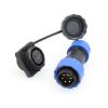 ZBLZGP SD20 6 Pin Connector Square Panel Cut Power Cable Connector Waterproof IP68 LED Aviation Power Cable Plug Socket for Outdoor Lighting (Male Plug and Female Socket, 6 Pin) view 1