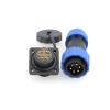 ZBLZGP SD20 6 Pin Connector Square Panel Cut Power Cable Connector Waterproof IP68 LED Aviation Power Cable Plug Socket for Outdoor Lighting (Male Plug and Female Socket, 6 Pin) view 2