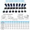 ZBLZGP SD20 6 Pin Connector Square Panel Cut Power Cable Connector Waterproof IP68 LED Aviation Power Cable Plug Socket for Outdoor Lighting (Male Plug and Female Socket, 6 Pin) view 3