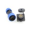 ZBLZGP SD20 6 Pin Connector Square Panel Cut Power Cable Connector Waterproof IP68 LED Aviation Power Cable Plug Socket for Outdoor Lighting (Male Plug and Female Socket, 6 Pin) view 4