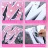 Kathfly 4 Pcs LED Prom Letter Lights 3D Extra Large Prom 2026 Light up Sign Marquee Letters Decorations for 2026 Graduation Party Supplies(Pink Glitter) view 4
