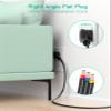 Surge Protector Power Strip - 9 Widely Spaced Multi Outlets, Wall Mount, 3 Side Outlet Extender with Extension Cord, Flat Plug, Overload Protection, Home Office Dorm Room Essentials (5FT, Black) view 4