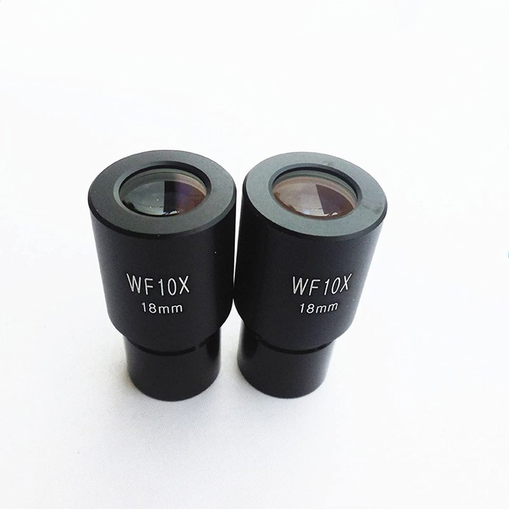 JUIYU Microscope Accessories Kit 2 PCS WF10X Eyepiece Biological Microscope 23.2mm Mounting Size Microscope Slides