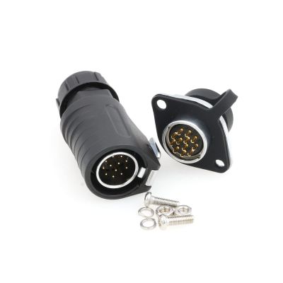 ZBLZGP LP20 12 Pin Waterproof Power Connector,5A 400V 12pin Male Female Plug Socket Solder Aviation Connector,for Outdoor Industrial Automation Equipment