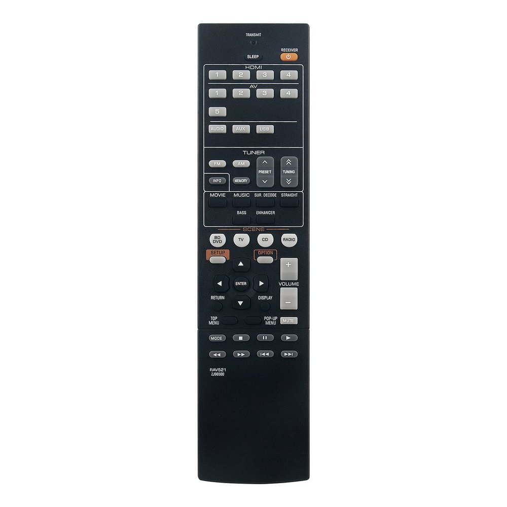 Allimity RAV521 ZJ66500 Replaced Remote Control Fit for Yamaha Audio/Video Receiver for RX-V377 YHT-4910U HTR-3067 YHT-4910U YHT-4910UBL VD-199
