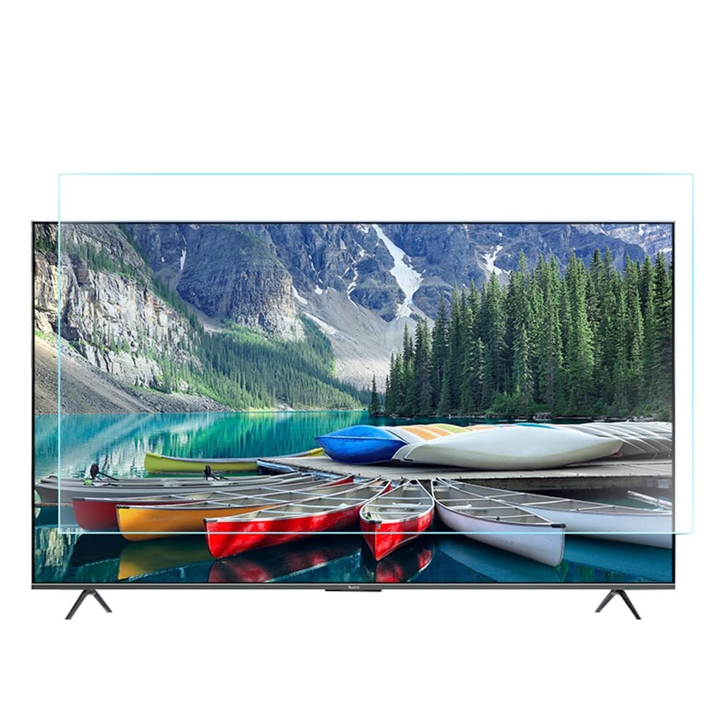 AIZYR Eye Protection TV Screen Cover Blue Light Filter LCD TV Glare Shield, PET Soft Anti-Fingerprint Film Monitor Reflection Reducer, Reduce Eye Fatigue, 1Pack,82inch 1831x1049mm