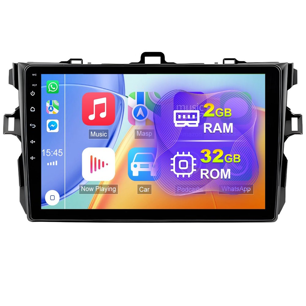 EWLSAC Android 13.0 Car Stereo Radio Player for Toyot-a Corolla 2009-2013 2GB (RAM)+32GB (ROM) 9 Inch Touch Screen Car Audio Receiver with GPS Navigation Bluetooth Head Unit Supports Backup Camera
