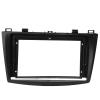 Aramox Dash Fascia, 9in Car Navigation Panel Frame, Car Stereo Radio Install Dash Kit, Compatible with 3 2010-2013, Dash Mounting Fascia, Black view 1
