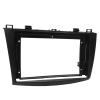 Aramox Dash Fascia, 9in Car Navigation Panel Frame, Car Stereo Radio Install Dash Kit, Compatible with 3 2010-2013, Dash Mounting Fascia, Black view 4