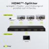 goobay 58482 HDMI Splitter 1 in 4 Out / 4K at 30Hz (2160p) HDMI Splitter/HDMI 1.4 Switch for Four Monitors with 60Hz at 1080p, Black view 2