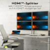 goobay 58482 HDMI Splitter 1 in 4 Out / 4K at 30Hz (2160p) HDMI Splitter/HDMI 1.4 Switch for Four Monitors with 60Hz at 1080p, Black view 3