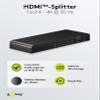 goobay 58482 HDMI Splitter 1 in 4 Out / 4K at 30Hz (2160p) HDMI Splitter/HDMI 1.4 Switch for Four Monitors with 60Hz at 1080p, Black view 4