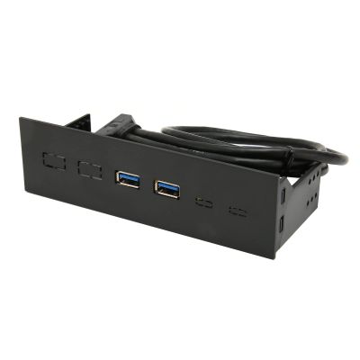 5.25 Inch Front Panel, PC Multifunction Media Dashboard, USB 3.0 to 19 Pin Metal Optical Drive Bay 2 Port USB Hub for PC Computer Case