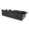 5.25 Inch Front Panel, PC Multifunction Media Dashboard, USB 3.0 to 19 Pin Metal Optical Drive Bay 2 Port USB Hub for PC Computer Case view 1