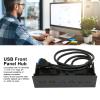 5.25 Inch Front Panel, PC Multifunction Media Dashboard, USB 3.0 to 19 Pin Metal Optical Drive Bay 2 Port USB Hub for PC Computer Case view 3