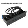 5.25 Inch Front Panel, PC Multifunction Media Dashboard, USB 3.0 to 19 Pin Metal Optical Drive Bay 2 Port USB Hub for PC Computer Case view 4