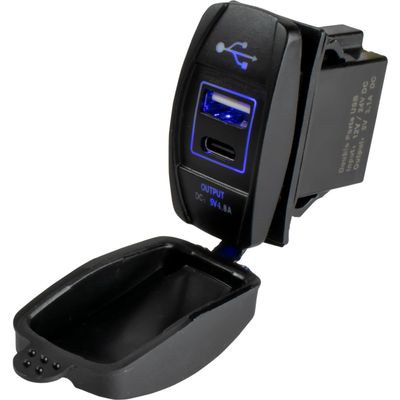 Sea-Dog 426521-1 Rocker Dual USB C/USB A