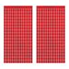 Beistle 2 Piece Metallic Plastic Square Fringed Photo Backdrop Curtains for Birthday Party, Wedding Reception, Graduation Celebration, Baby Theme, Bridal Shower Decorations view 1