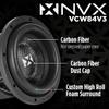 NVX VCW84v3 8 1300 Watt Max (650W RMS) Dual 4-Ohm VC-Series Car Subwoofer (VCW84 Version 3) view 2