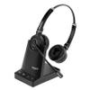 TruVoice Agent AW60 2-in-1 DECT Wireless Headset with Noise Canceling Microphone for Desk Phone and PC | 500 FT Maximum Range (15 x Bluetooth Distance) - Remote Answer Capability with Additional EHS