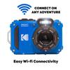 Kodak PIXPRO WPZ2 Rugged Waterproof Shockproof Digital Camera 16MP 4X Optical Zoom 1080P Full HD Video, 2.7 LCD (Blue), 32GB SD Card, Black Compact Camera Case, Floating Strap, Bundle (7 Items) view 2
