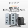 HyperDrive USB-C & Thunderbolt 4 GEN2 12-in-1 Docking Station, 100W PD for MacBook Pro/Air, iPad, PC, 4K USB C Triple Display, 10Gbps, Gigabit Ethernet view 2