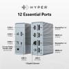 HyperDrive USB-C & Thunderbolt 4 GEN2 12-in-1 Docking Station, 100W PD for MacBook Pro/Air, iPad, PC, 4K USB C Triple Display, 10Gbps, Gigabit Ethernet view 3