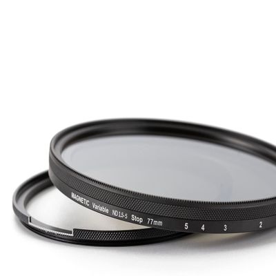 Kase Wolverine Magnetic 77mm 2nd Generation Vari ND 1.5-5 Stop ND3 to ND32 Shockproof Tempered Optical Glass Filter Incl Anti-Rotation Adapter