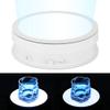 Flyrivergo Rotating Display Stand with LED Light, 7.9in/44lb Electric Turntable 360 Degrees Adjustable Lighting for Jewelry, Crystal, Product, Photography, Video, Live (White) view 1