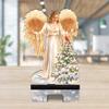 Woodland Angel Cell Phone Stand Christmas Dcor | Wood Mobile Tablet Holder Charging Station Organizer - 892078C-DG view 3